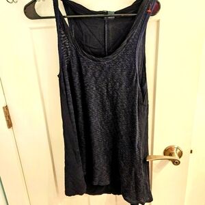 Anthropologie Left of Center Navy/Black Tank S